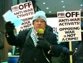 National Lawyers Guild member Jim Fennerty speaks in defense of subpoenaed activists at a December press conference