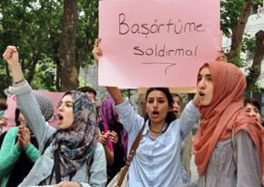 A protest by members of Muslims Opposed to Violence Against Women